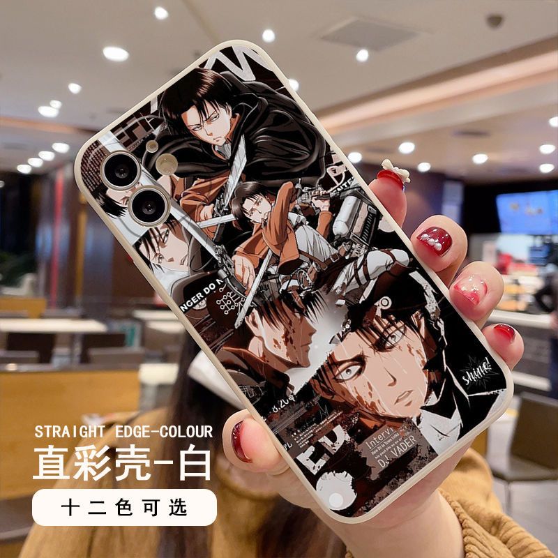 Attack on Titan Eren Yeager Straight Edge Anime Phone Cases for Apple Iphone