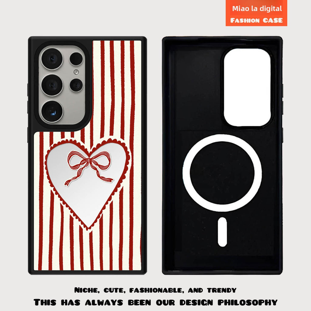 Butterfly Heart Magnetic Shockproof Phone Case For Samsung Phones