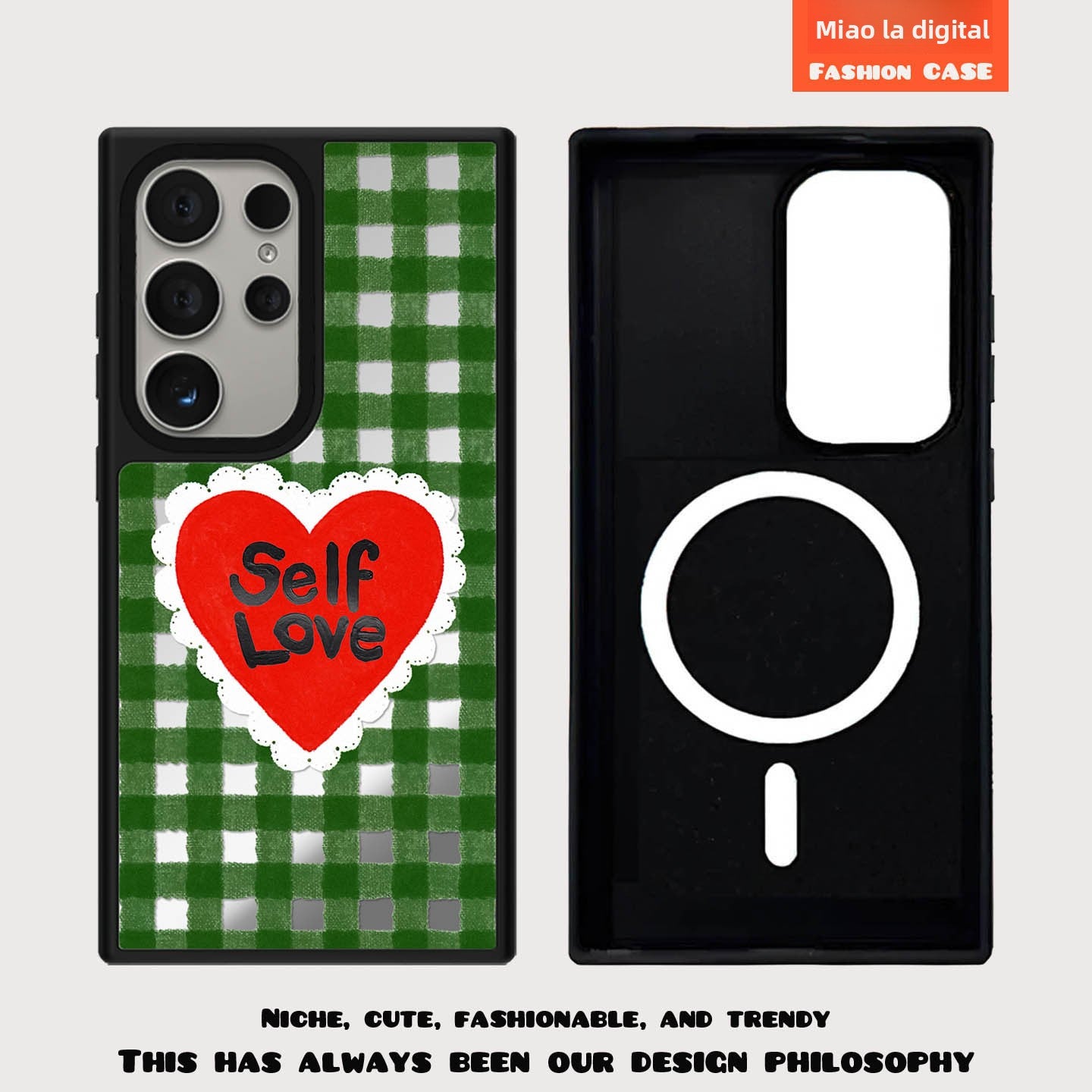 Butterfly Heart Magnetic Shockproof Phone Case For Samsung Phones