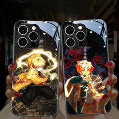 Demon Slayer RGB Light Phone Case Luminous for Apple iPhone