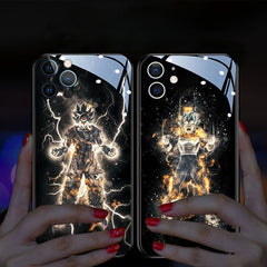 Funda para teléfono con luz RGB Goku Vegeta de Apple para llamadas de iPhone luminosas