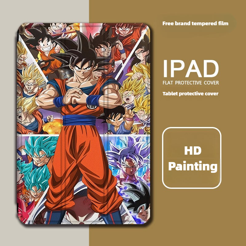 Dragon Ball Tri-fold IPad Tablet Case for Apple iPad Series with Pen Slot