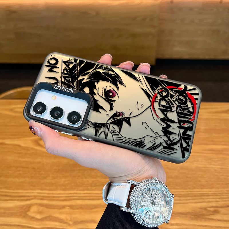 Demon Slayer Laser Hard Phone Case For Samsung Mobile Phones