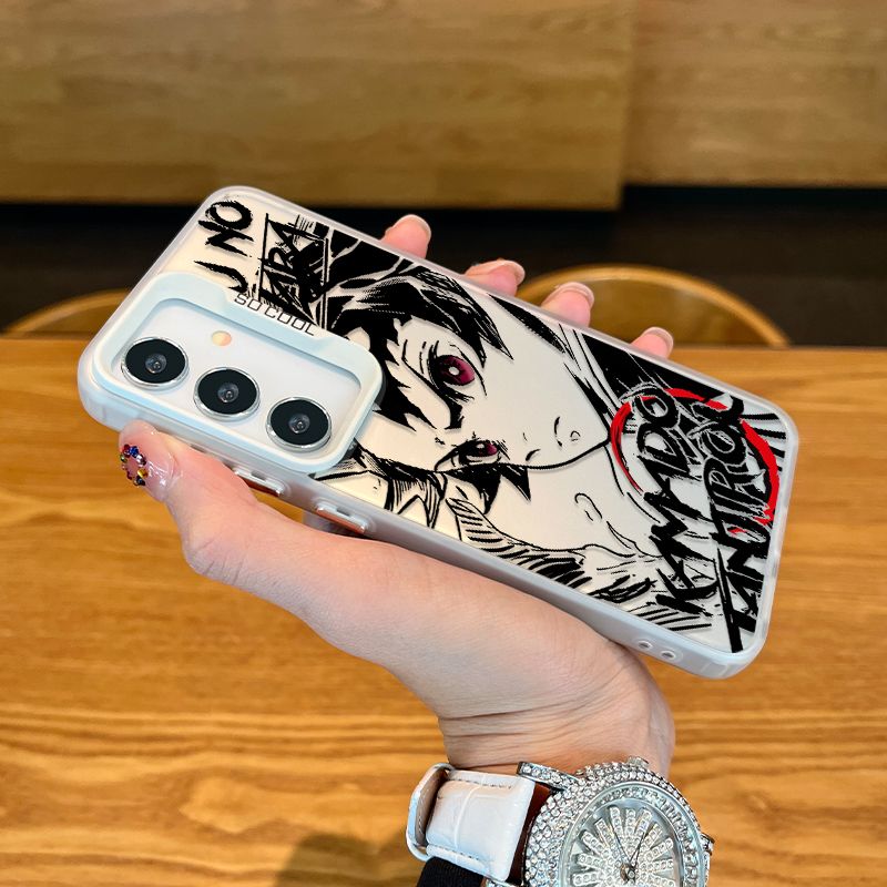 Demon Slayer Laser Hard Phone Case For Samsung Mobile Phones