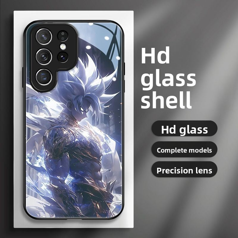 Dragon Ball Ultra Instinct Goku Full Coverage Glass Phone Case For Samsung
