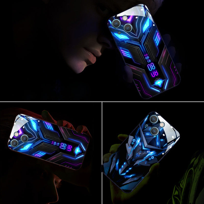 RGB Mechanical Style Light Phone Case for IPhone13 Caller Flash Mecha Cool