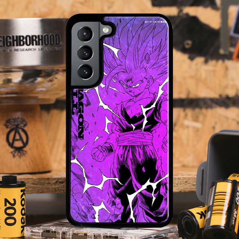 Dragon Ball Z Super Saiyan Gohan Tempered Glass Phone Case for Samsung