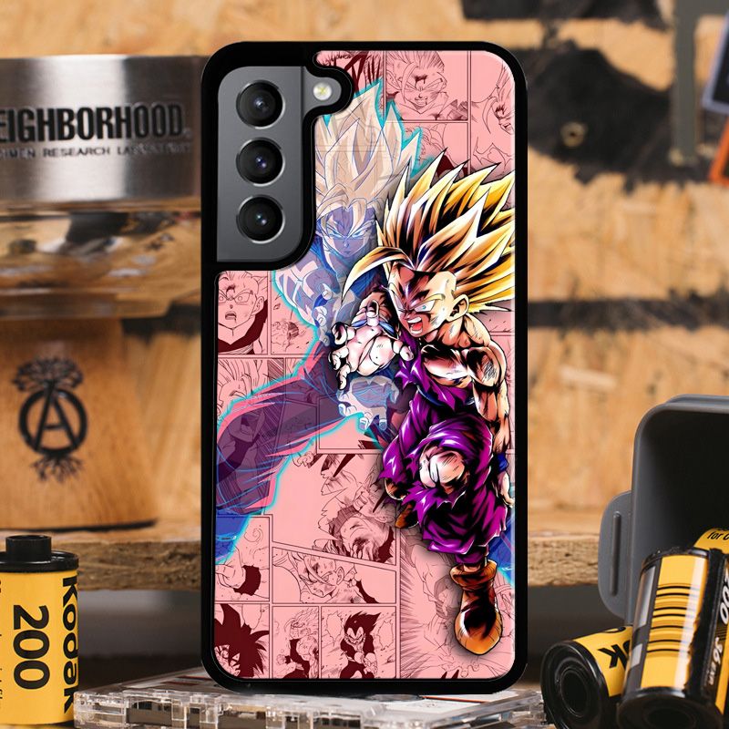 Dragon Ball Z Super Saiyan Gohan Tempered Glass Phone Case for Samsung