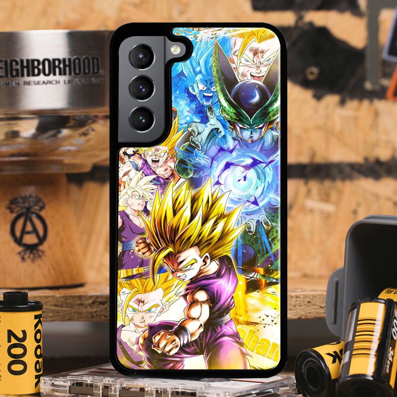 Dragon Ball Z Super Saiyan Gohan Tempered Glass Phone Case for Samsung
