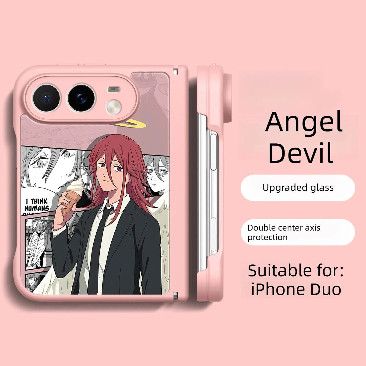 Chainsaw Man Anime iPhone Duo Glass Magsafe Phone Case