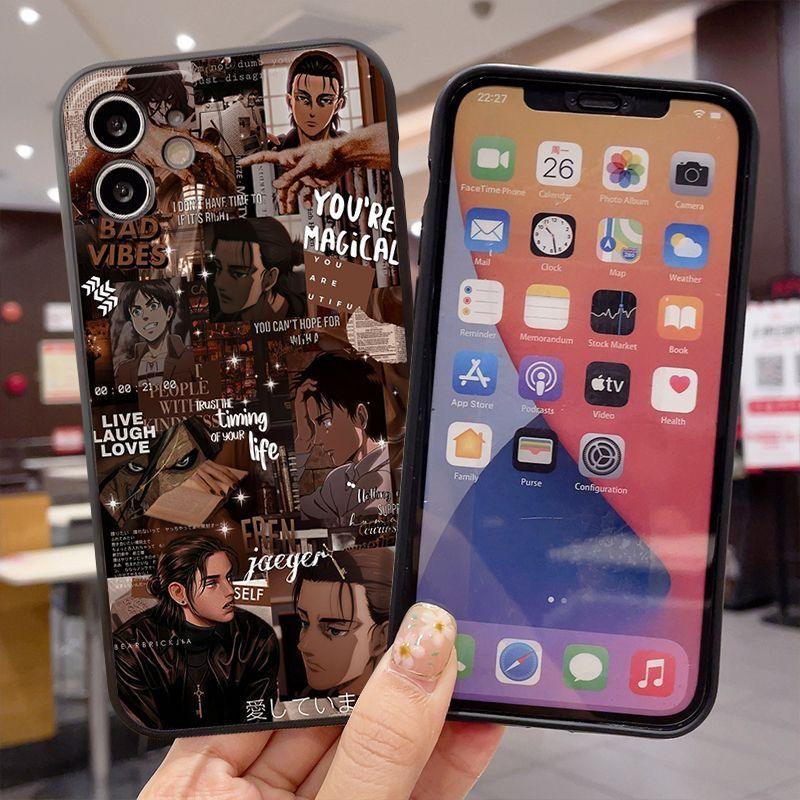 Attack on Titan Eren Yeager Phone Case Straight Edge Anime - HelloAnimeCases