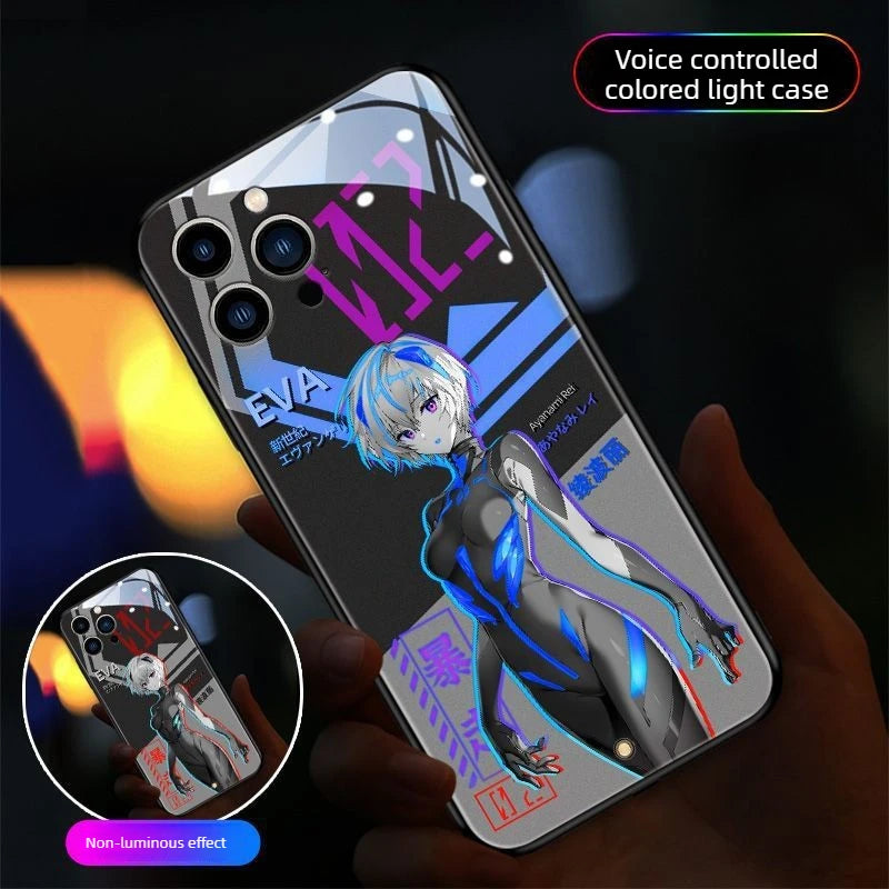 Neon Genesis Evangelion RGB Light Up Glowing Phone Case Luminous