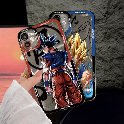 Funda transparente para teléfono Dragon Ball Z Goku Vegeta Saiyan