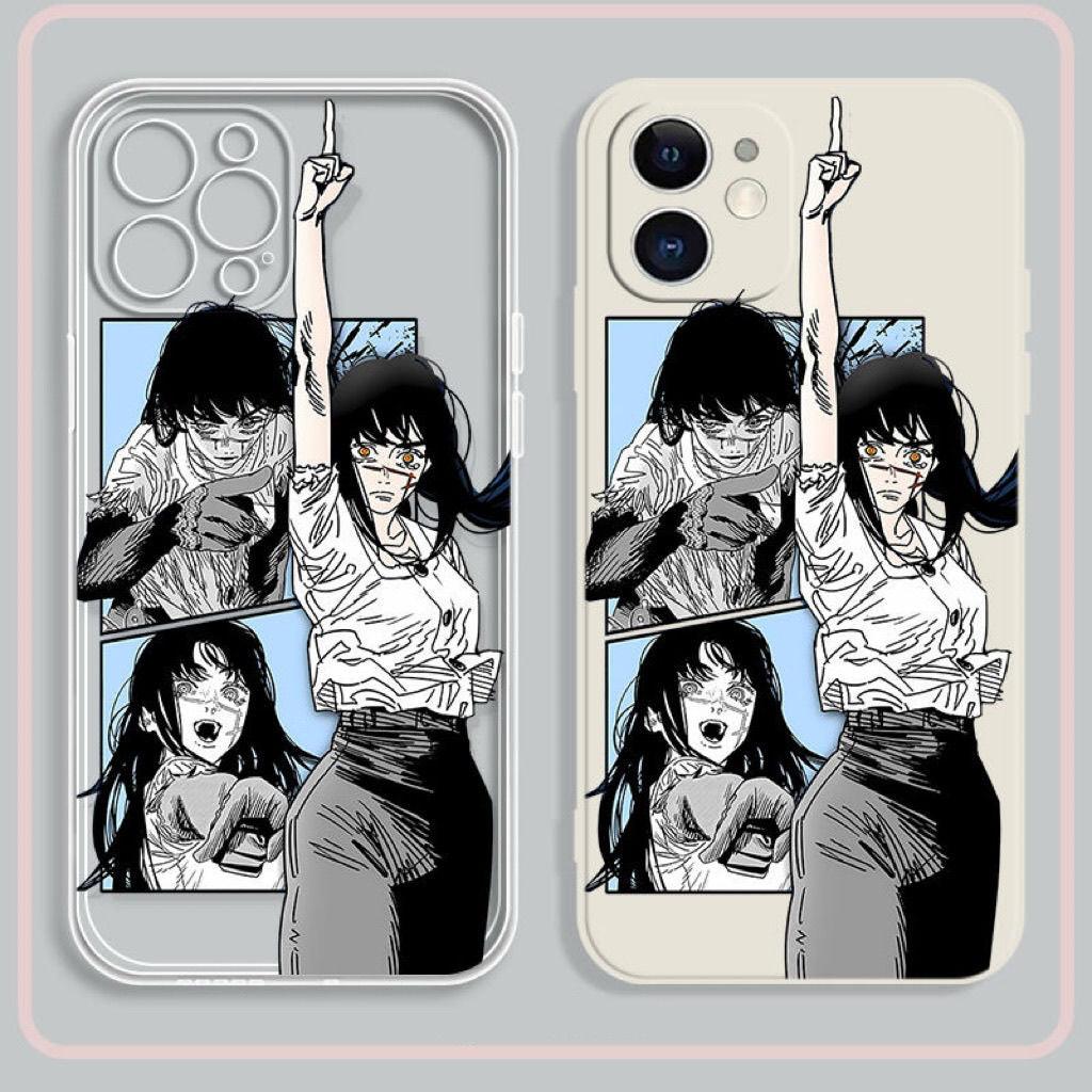 Black and White Chainsaw Man Asa Yoru Phone Case - HelloAnimeCases