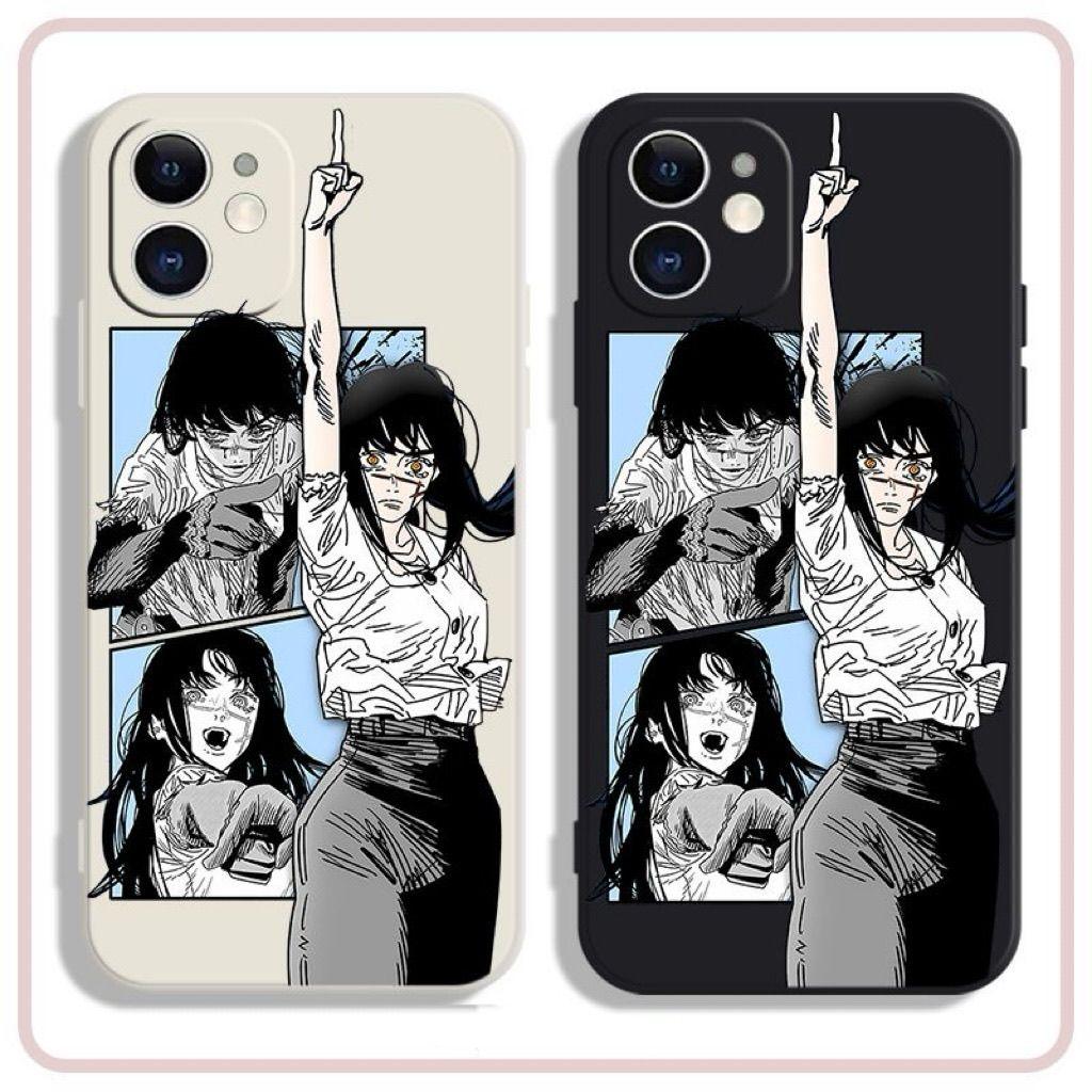 Black and White Chainsaw Man Asa Yoru Phone Case - HelloAnimeCases
