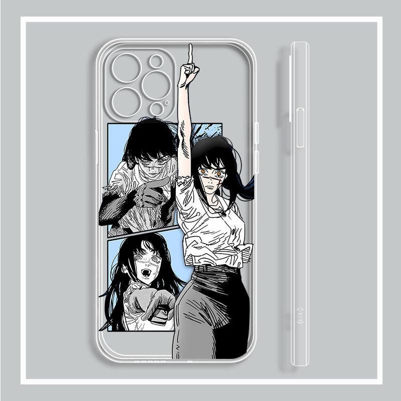 Black and White Chainsaw Man Asa Yoru Phone Case - HelloAnimeCases