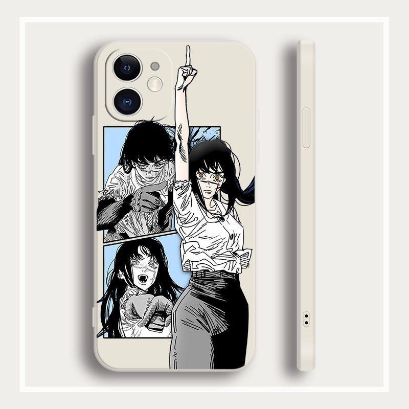 Black and White Chainsaw Man Asa Yoru Phone Case - HelloAnimeCases