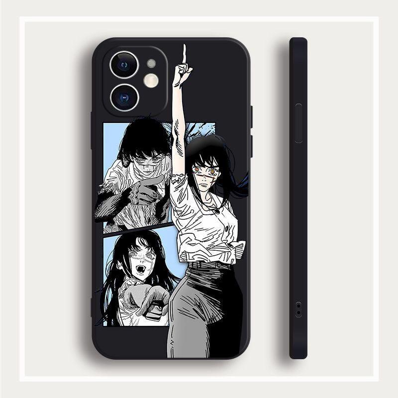 Black and White Chainsaw Man Asa Yoru Phone Case - HelloAnimeCases