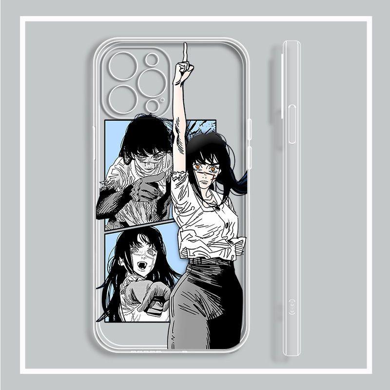 Black and White Chainsaw Man Asa Yoru Phone Case - HelloAnimeCases