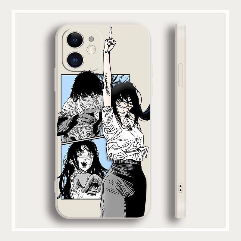 Black and White Chainsaw Man Asa Yoru Phone Case - HelloAnimeCases