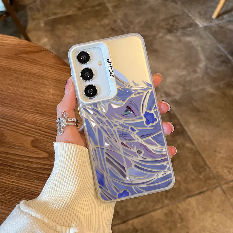 Frieren Holographic Silicone Colorful Phone Case for The Samsung Galaxy