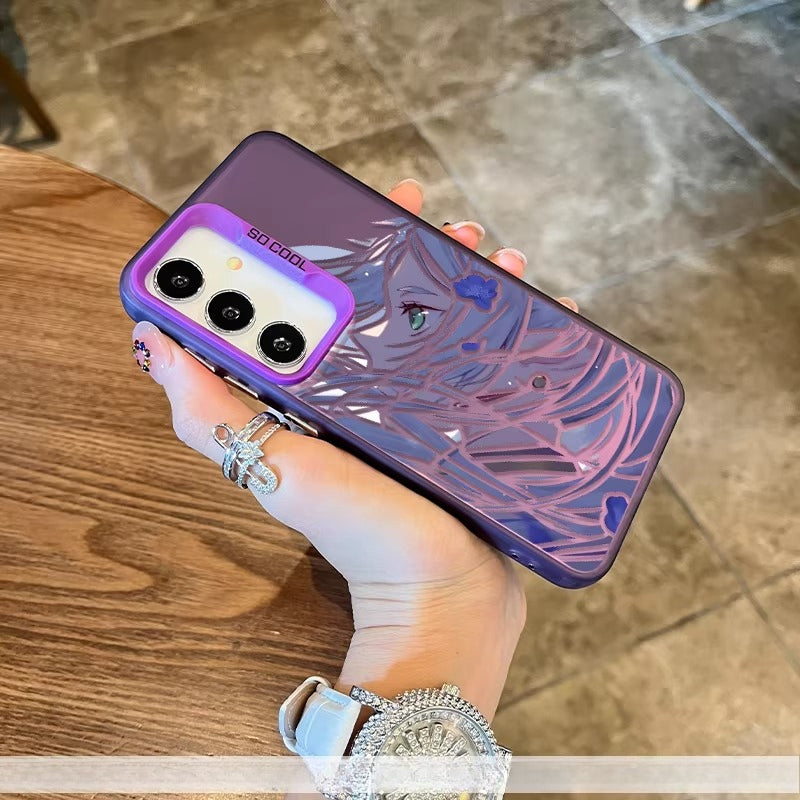 Frieren Holographic Silicone Colorful Phone Case for The Samsung Galaxy