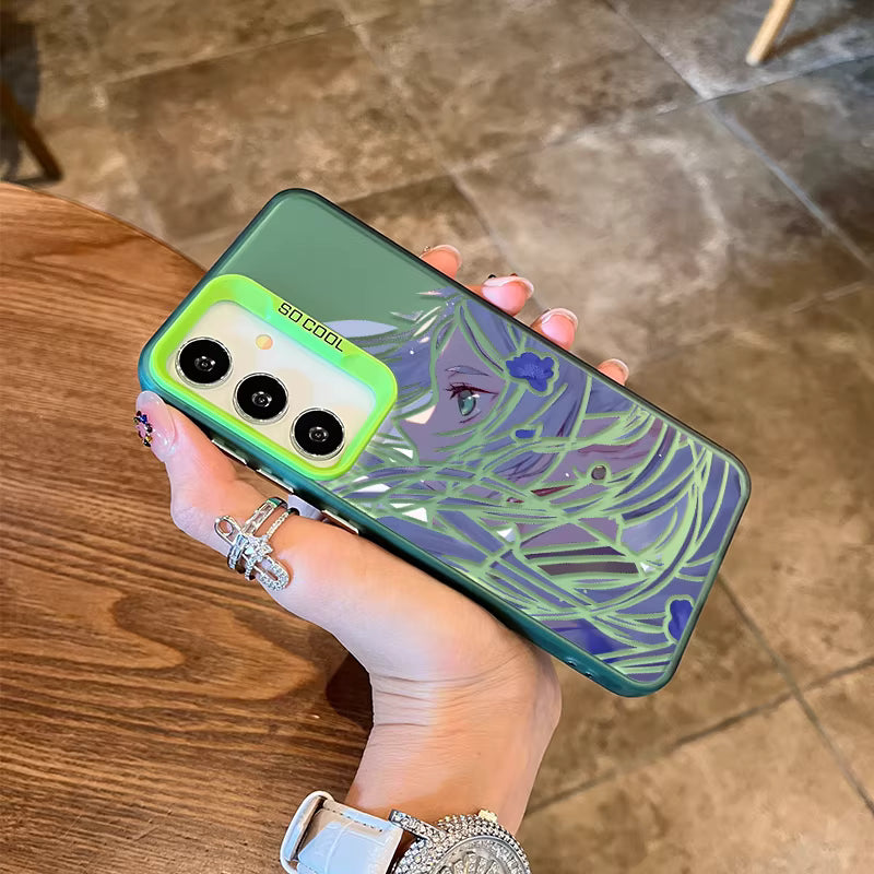 Frieren Holographic Silicone Colorful Phone Case for The Samsung Galaxy