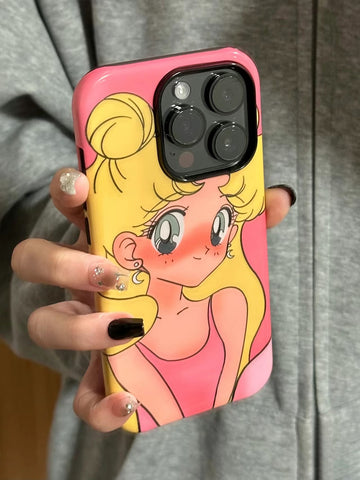 Cute Sailor Moon Phone Case iPhone Glossy Style