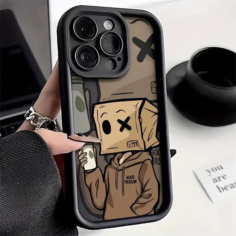 Carton Man Silicone Phone Case for IPhone - HelloAnimeCases