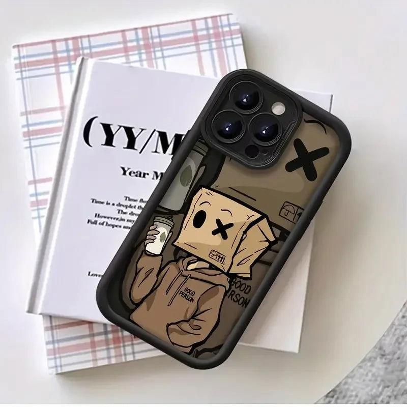 Carton Man Silicone Phone Case for IPhone - HelloAnimeCases
