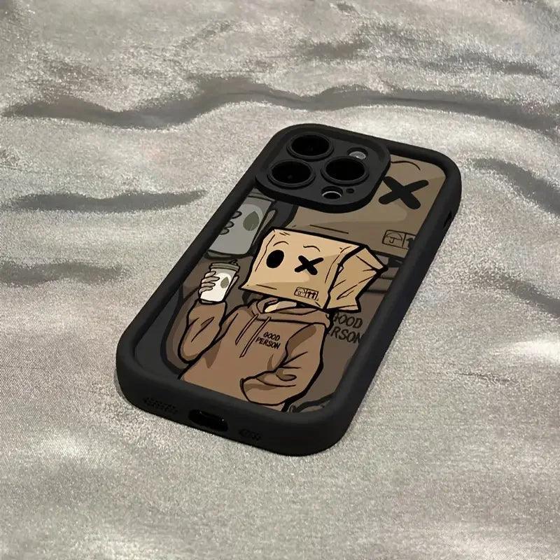 Carton Man Silicone Phone Case for IPhone - HelloAnimeCases