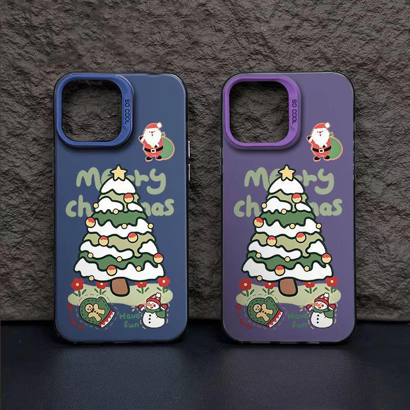 Christmas Snowman Matte Apple Phone Case - HelloAnimeCases