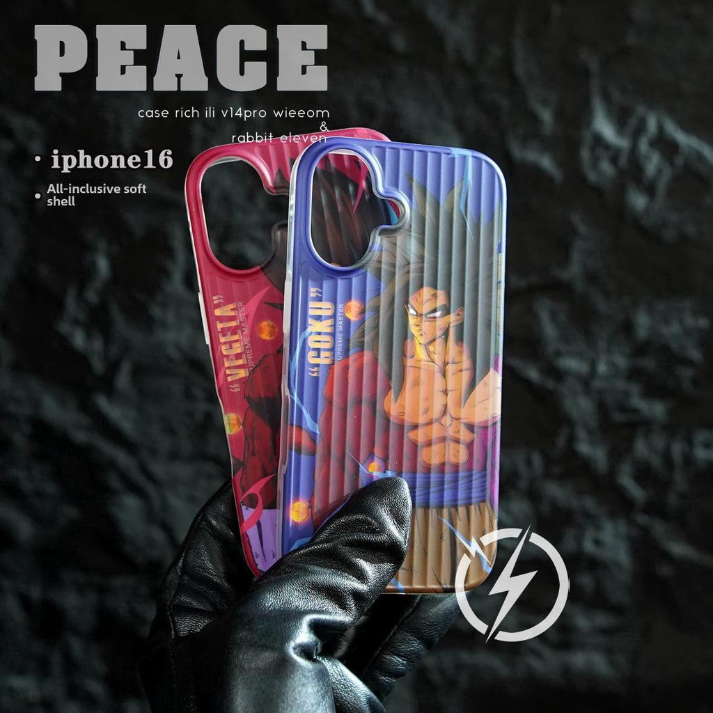 Colorful Gradient Super Saiyan 4 Phone Case- Goku & Vegeta