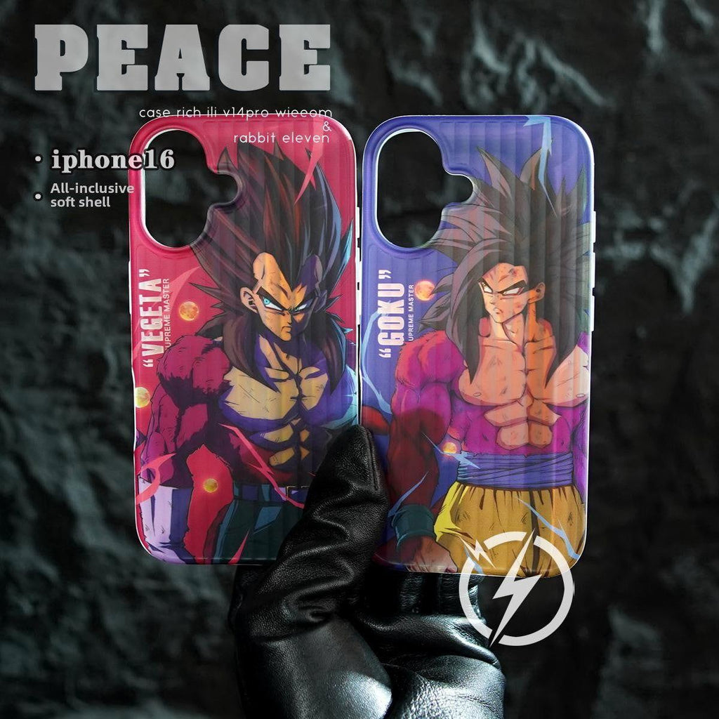 Colorful Gradient Super Saiyan 4 Phone Case- Goku & Vegeta