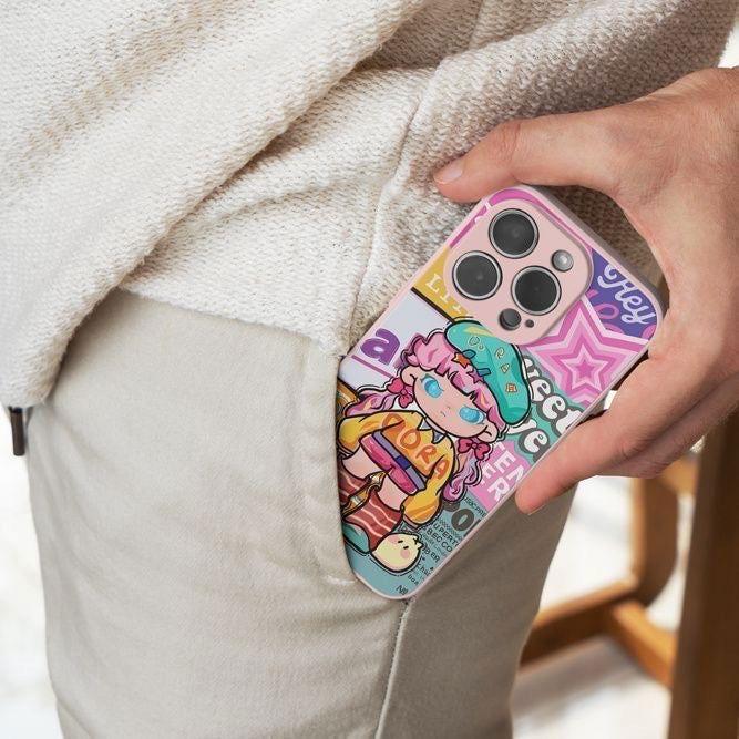 Cute Carton Phone Case Cool Girl - HelloAnimeCases