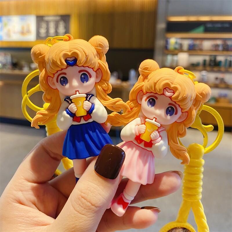 Cute Sailor Moon Phone Case Keychain Female Delicate Key Chain Pendant Car Key School Bag Pendant Gift - HelloAnimeCases