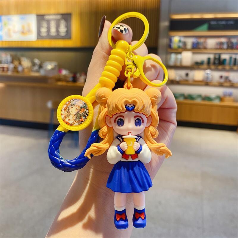 Cute Sailor Moon Phone Case Keychain Female Delicate Key Chain Pendant Car Key School Bag Pendant Gift - HelloAnimeCases