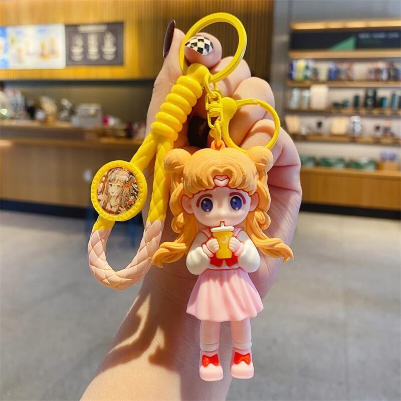 Cute Sailor Moon Phone Case Keychain Female Delicate Key Chain Pendant Car Key School Bag Pendant Gift - HelloAnimeCases