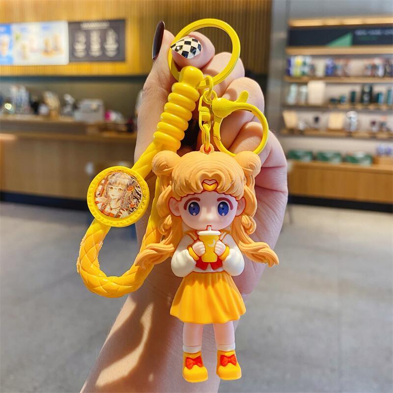 Cute Sailor Moon Phone Case Keychain Female Delicate Key Chain Pendant Car Key School Bag Pendant Gift - HelloAnimeCases