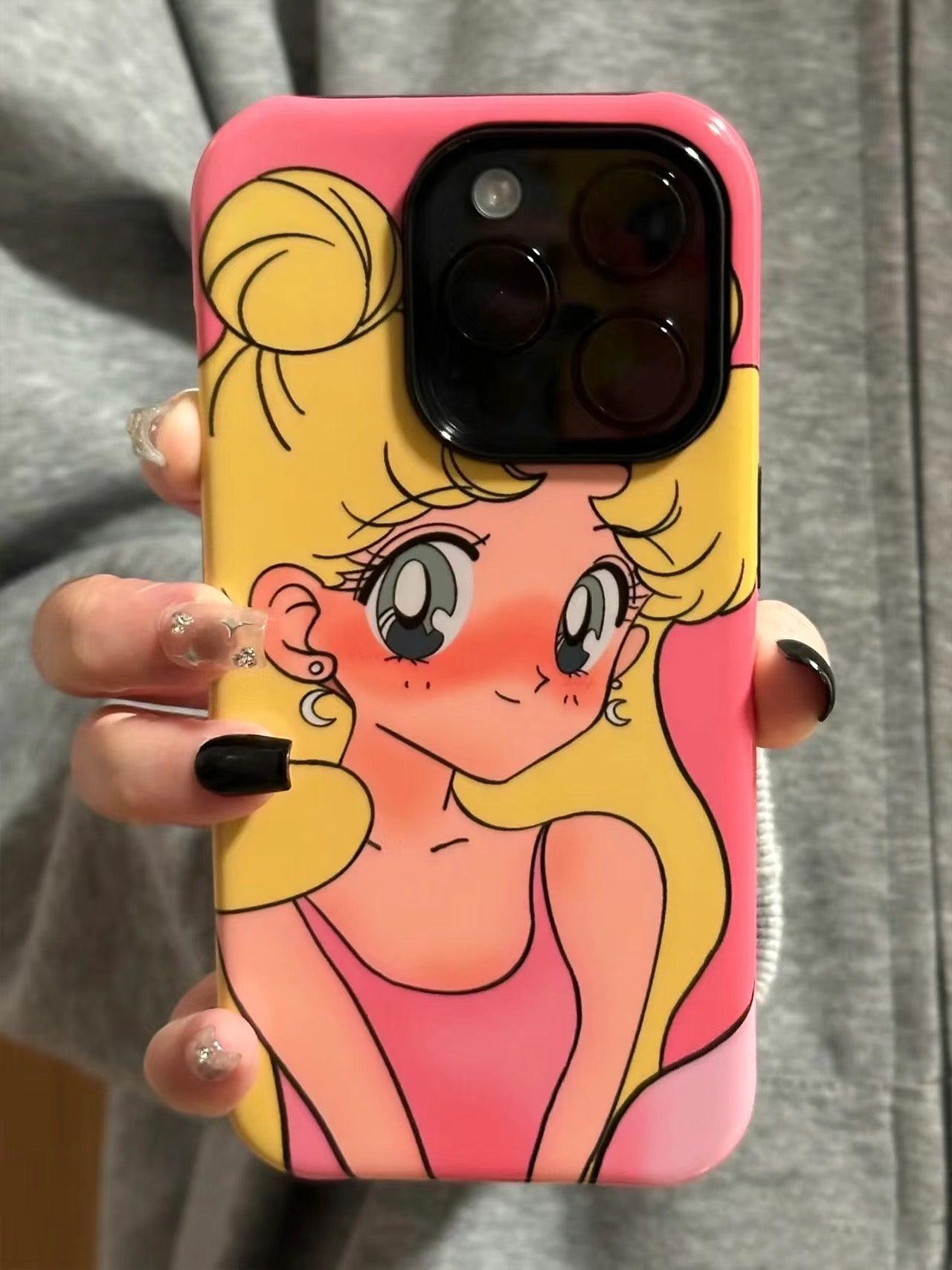 Cute Sailor Moon Phone Case iPhone Glossy Style - HelloAnimeCases