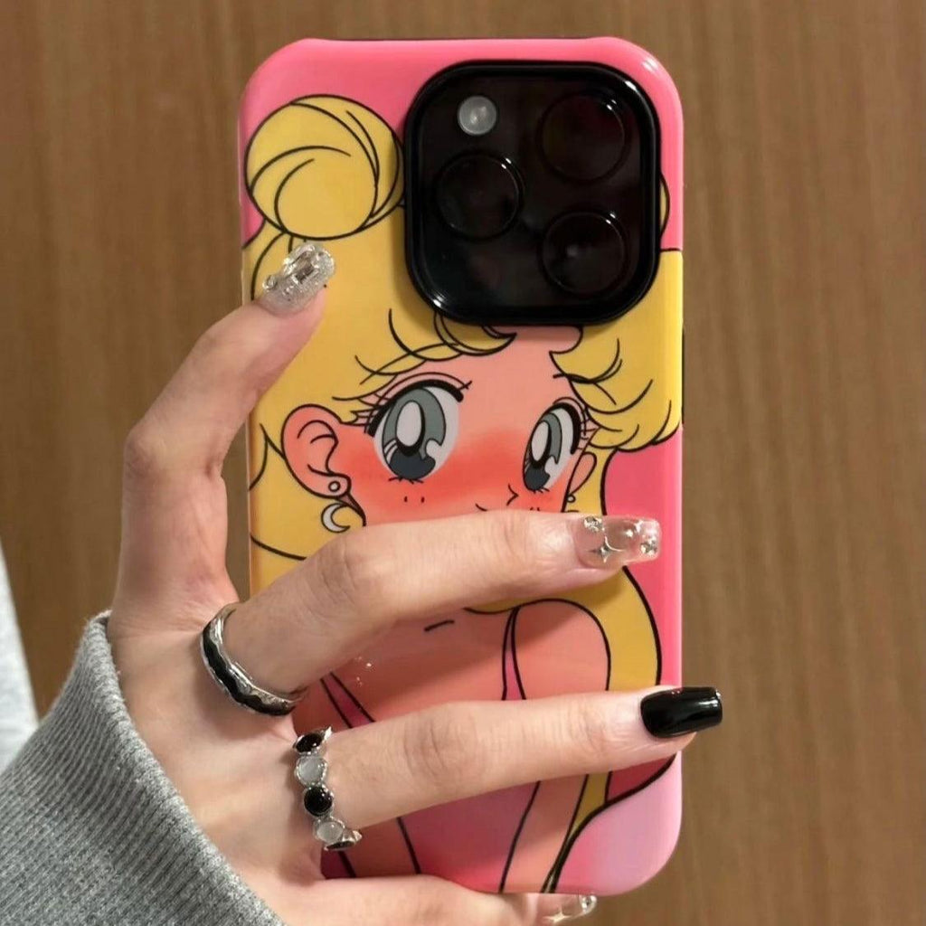 Cute Sailor Moon Phone Case iPhone Glossy Style - HelloAnimeCases