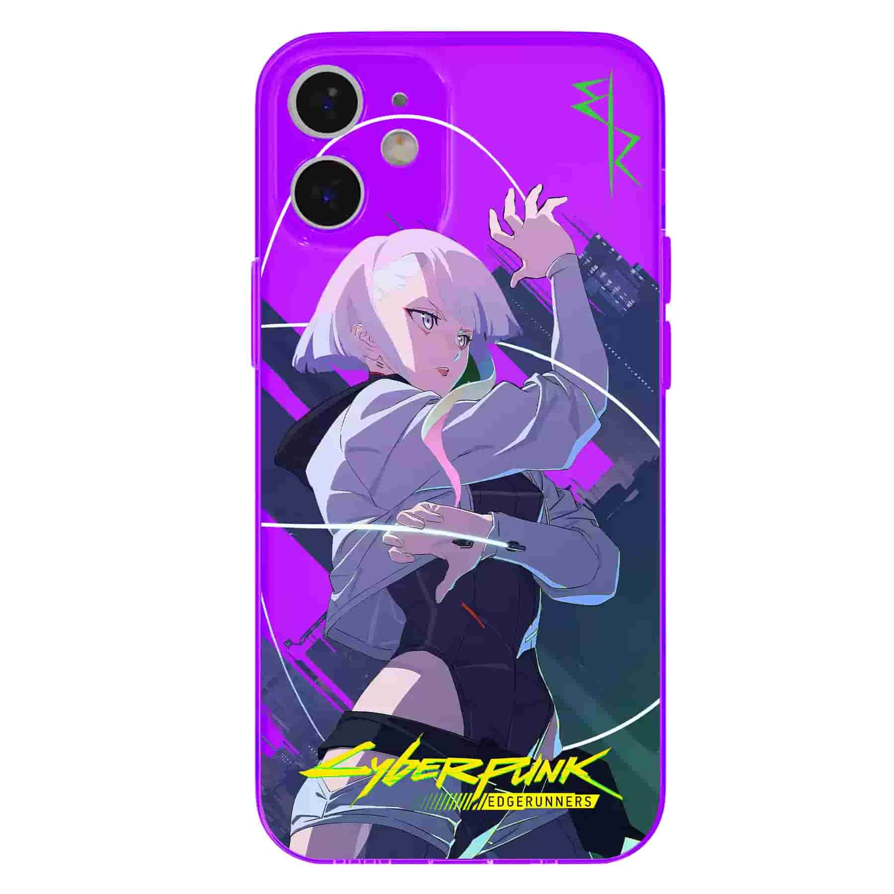 Cyberpunk Edgerunners Fluorescent Clear Soft Phone Case