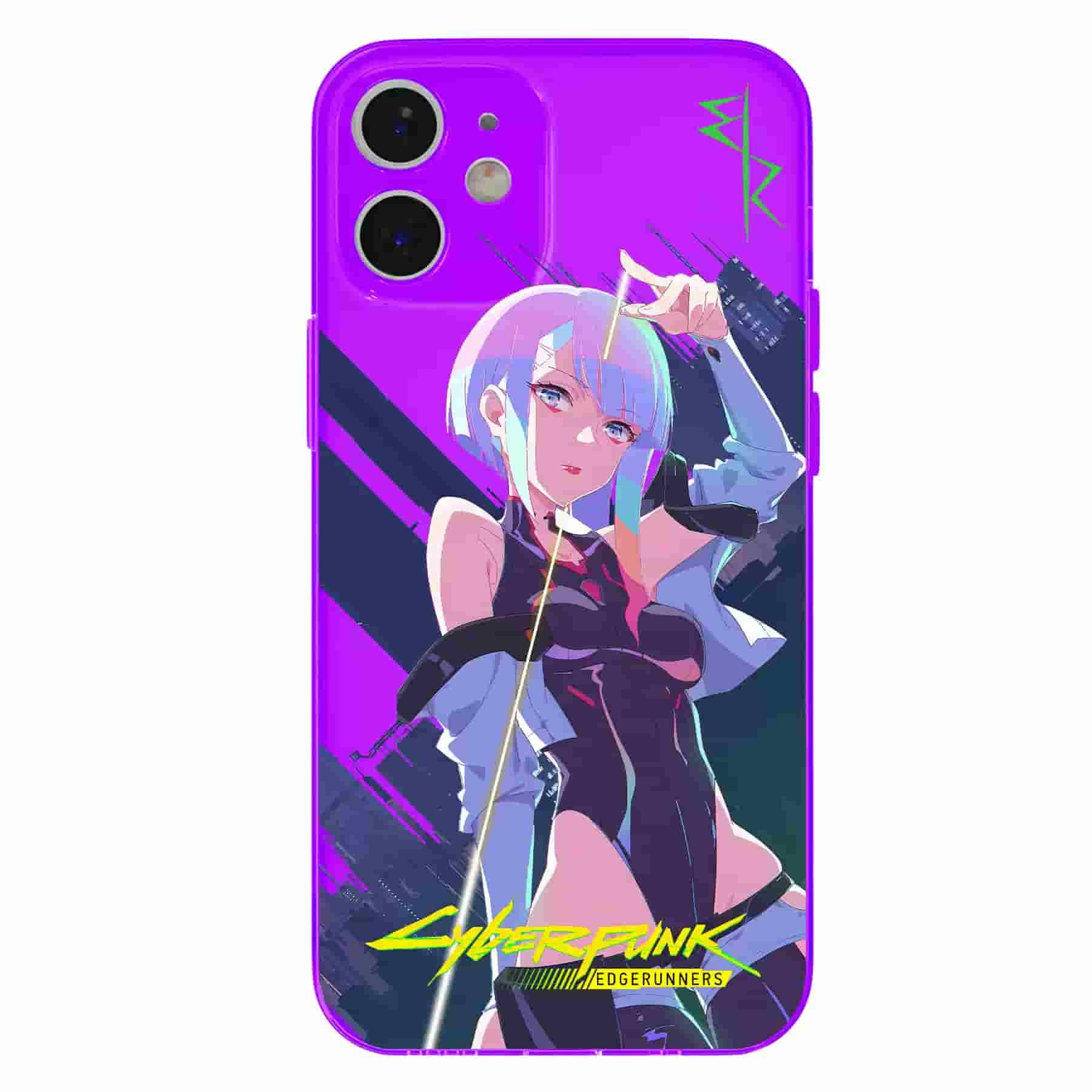 Cyberpunk Edgerunners Fluorescent Clear Soft Phone Case