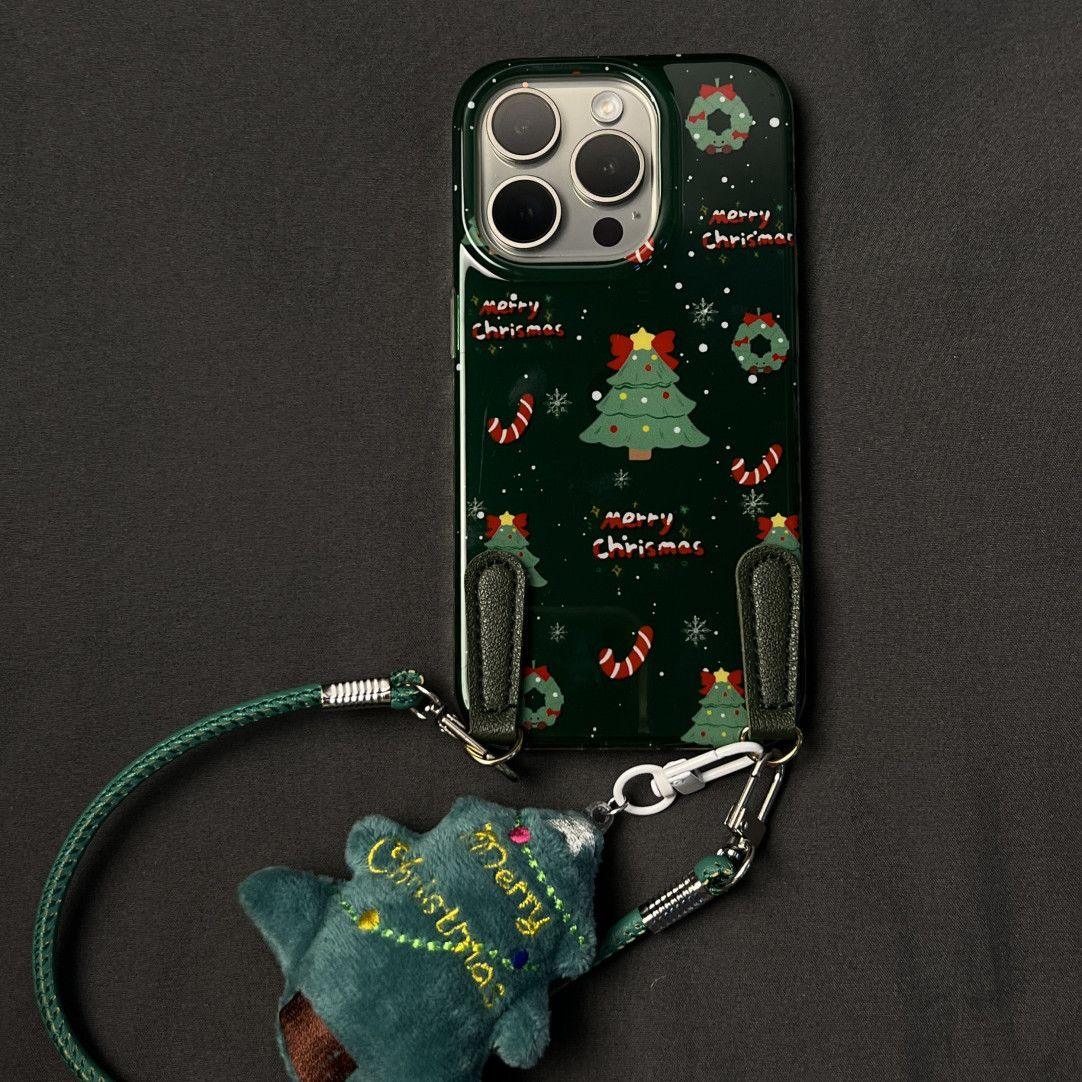 Dark Green Christmas Tree Crutches Apple iPhone Case - HelloAnimeCases