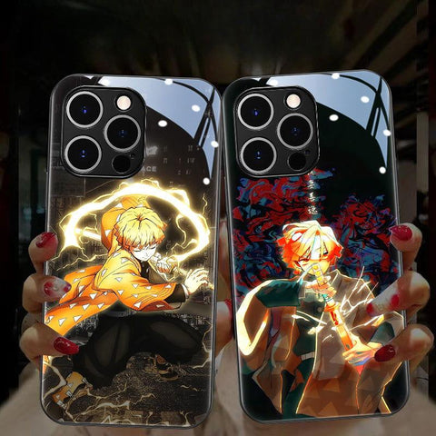 Demon Slayer RGB Light Glow Phone Case Luminous - HelloAnimeCases