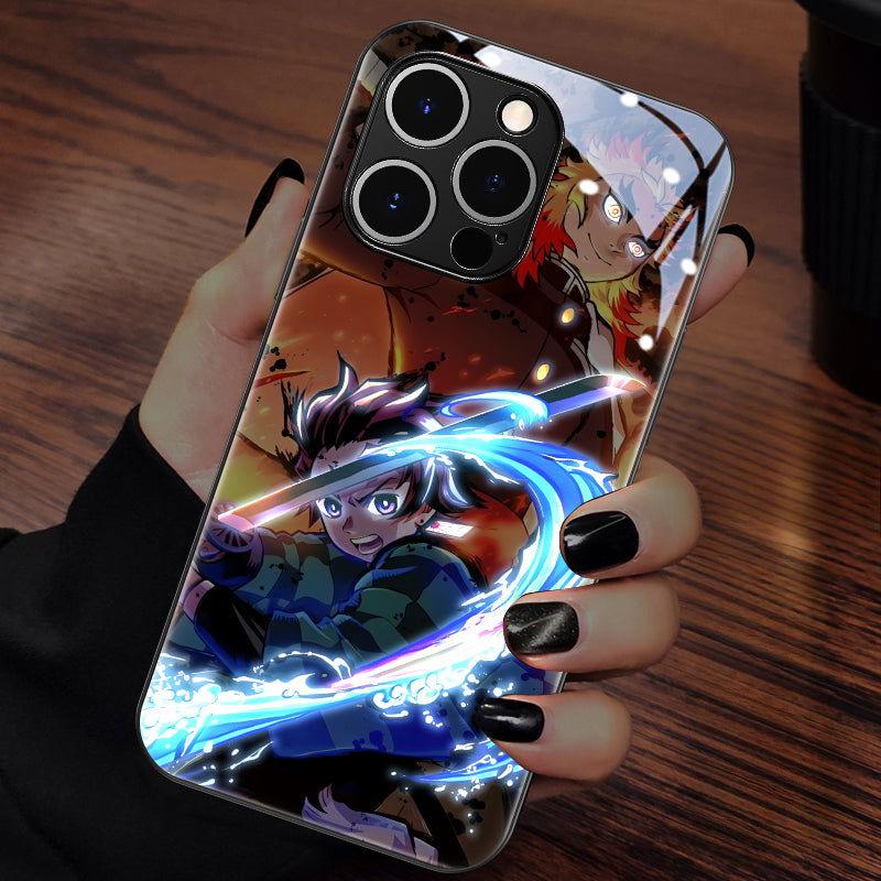 Demon Slayer RGB Light Glowing Phone Case Luminous for iPhone - HelloAnimeCases