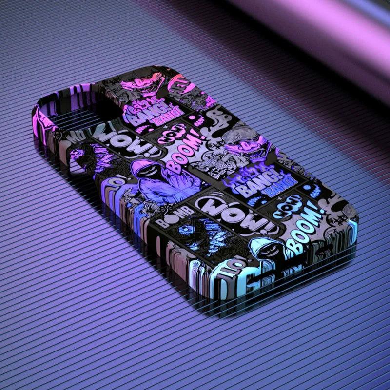 Funda Magsafe con diseño de grafiti para iPhone 16