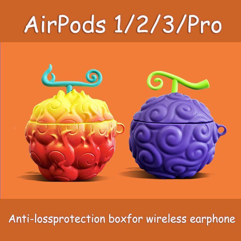 Devil Fruit ACE AirPods Case Generation Cover Case - HelloAnimeCases