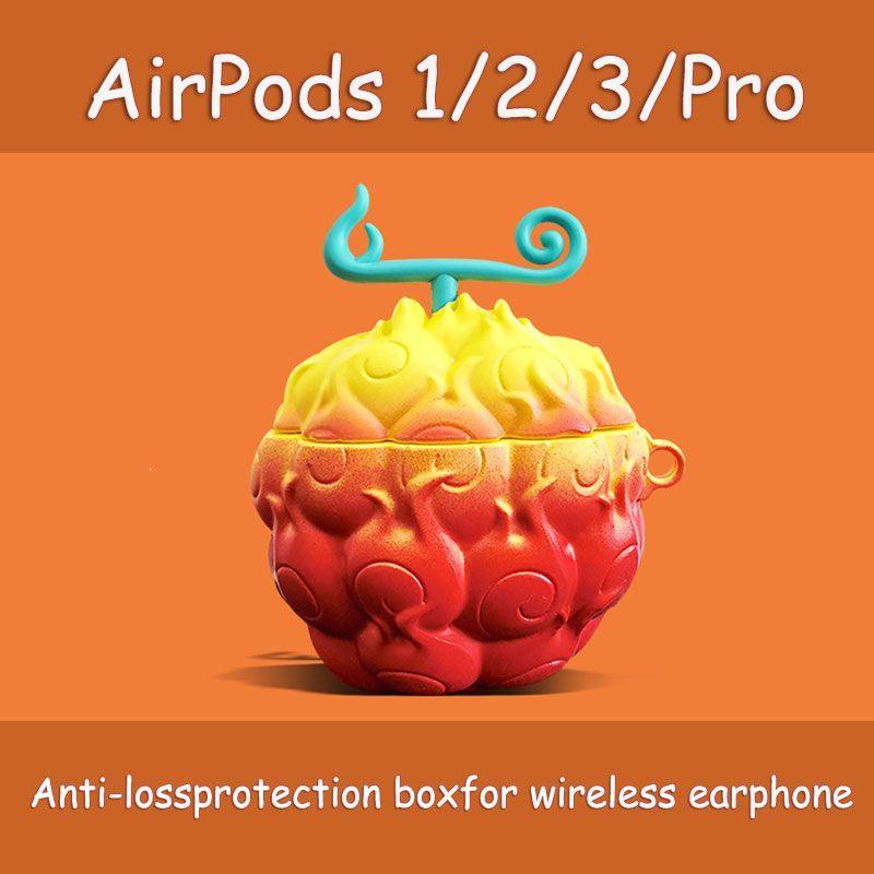 Devil Fruit ACE AirPods Case Generation Cover Case - HelloAnimeCases
