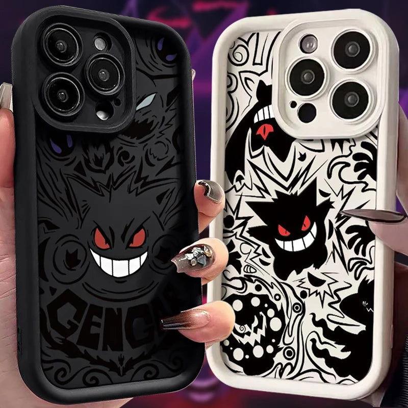 Dickens Gengar Phone Case iPhone Liquid Silicone Cover - HelloAnimeCases